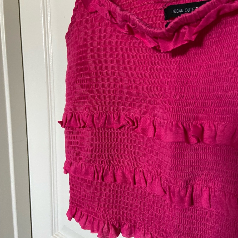 Pink Ruffled Women's Top - Picture 4 of 5